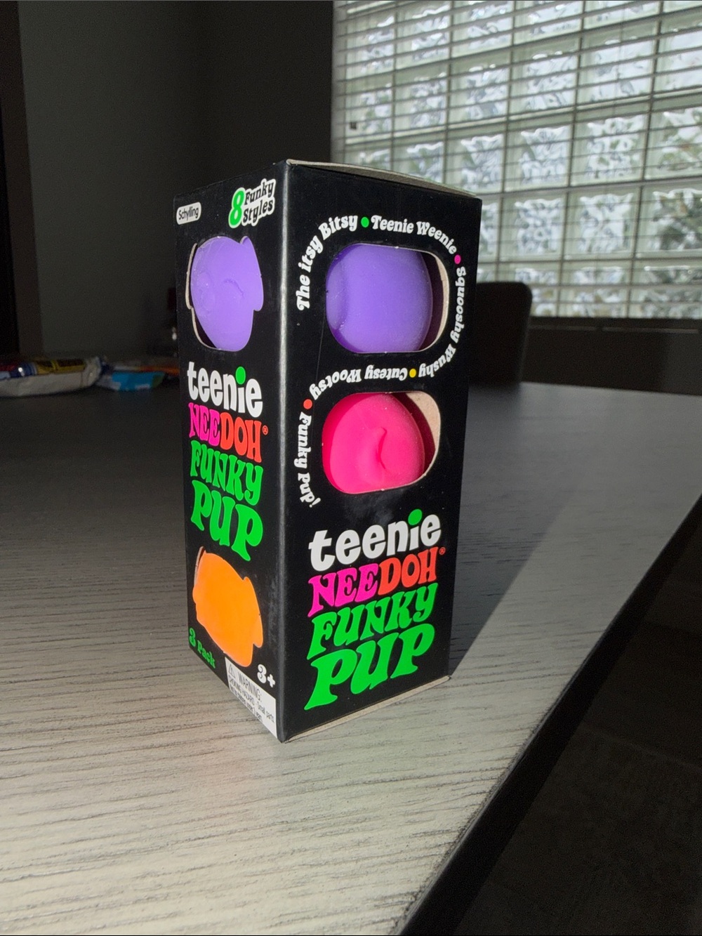 Teenie Needoh Funky Pup Duo - Purple & Hot Pink